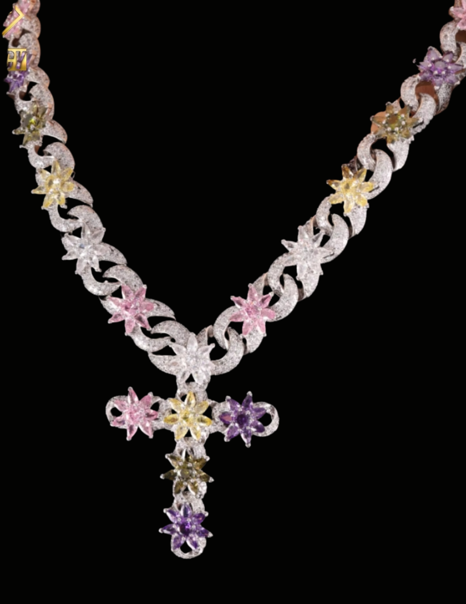 God's Girl Iced Cross Chain