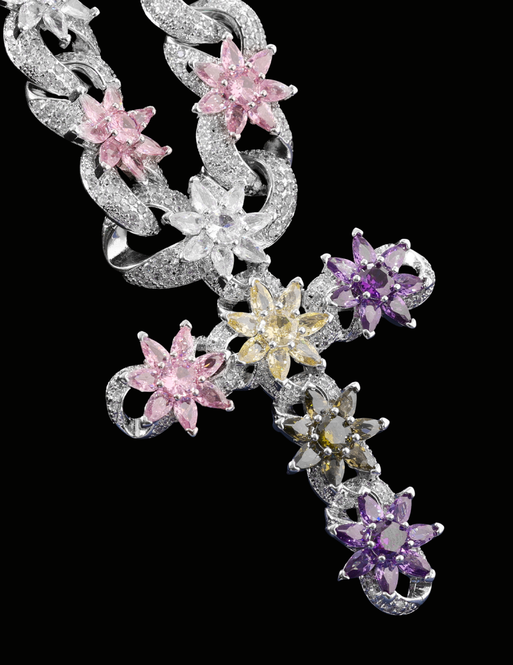 God's Girl Iced Cross Chain